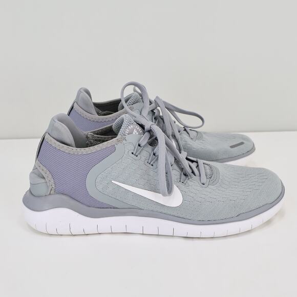 Nike Free RN 2018 Women's Running Shoes Wolf Grey White Size US 8 - Picture 2 of 8